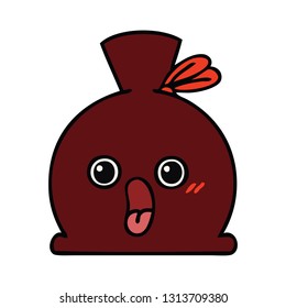 cute cartoon of a sack