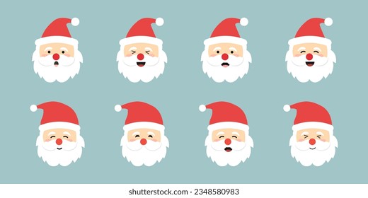 Cute cartoon Santa Claus character for Christmas greeting design concept.