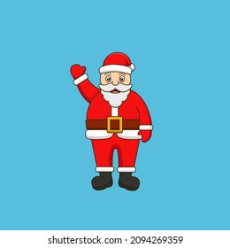Cuta caricatura santa claus. Ilustración del vector