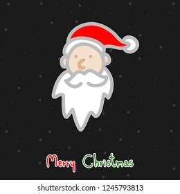 Cute cartoon Santa Claus,Hand drawn,Vector,Illustrations,Doodle.