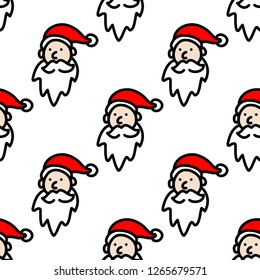 Cute cartoon Santa Claus,Seamless background,Seamless pattern,Vector,Illustrations.
