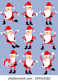 Cute cartoon santa set