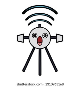 süßer Cartoon eines Satelliten