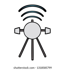 cute cartoon of a satellite