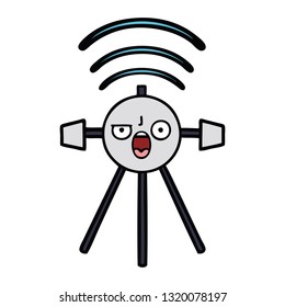 cute cartoon of a satellite