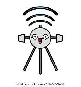 cute cartoon of a satellite