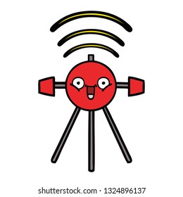 süßer Cartoon eines Satelliten