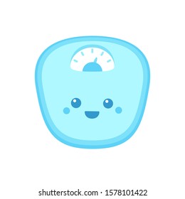 Cute cartoon scales icon. Vector illustration