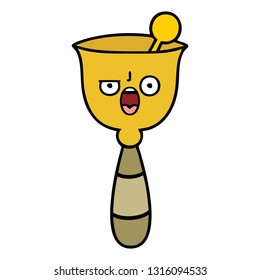 cute cartoon of a school bell