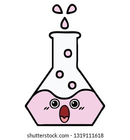 cute cartoon of a science beaker