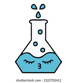 cute cartoon of a science beaker