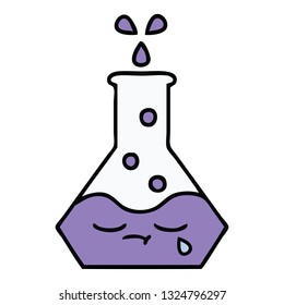 cute cartoon of a science beaker