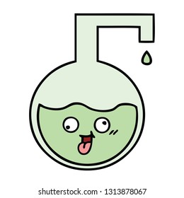 dibujos animados bonitos de un experimento científico