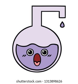 dibujos animados bonitos de un experimento científico 