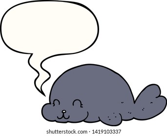 lindo sello de caricatura con burbuja de habla