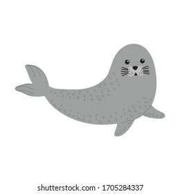 Cute cartoon seal. Vector illustration