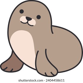 Escudo sello de caricatura. Ilustración vectorial aislada en un fondo blanco.