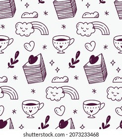 Cute Cartoon Seamless Background, suitable for kid wallpaper