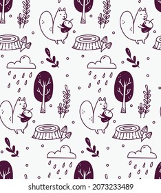 Cute Cartoon Seamless Background, suitable for kid wallpaper