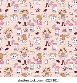cute cartoon seamless pattern