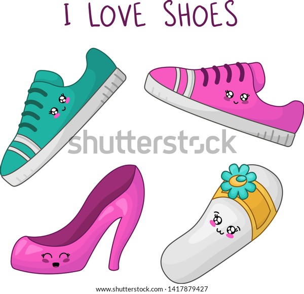 cartoon girl shoes