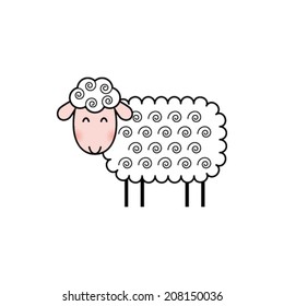 cute cartoon sheep