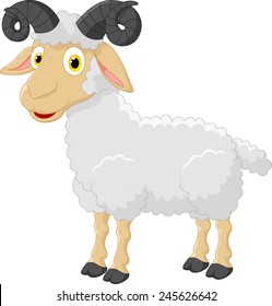 Cute cartoon sheep character