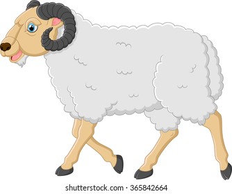 Cute cartoon sheep character