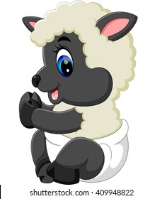 Cute cartoon sheep character