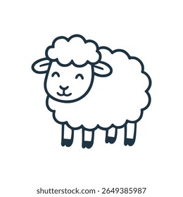 Cute cartoon sheep illustration perfect for kids books logos farms and nursery designs