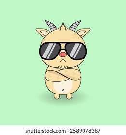 cute cartoon sheep illustration vector design. Eps 10.