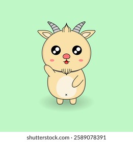 cute cartoon sheep illustration vector design. Eps 10.