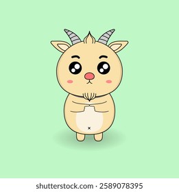 cute cartoon sheep illustration vector design. Eps 10.