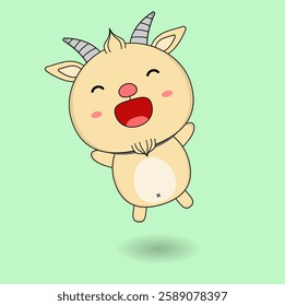 cute cartoon sheep illustration vector design. Eps 10.