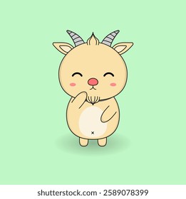 cute cartoon sheep illustration vector design. Eps 10.