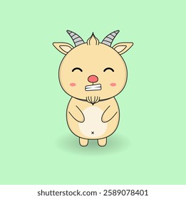 cute cartoon sheep illustration vector design. Eps 10.