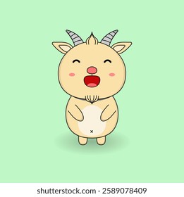 cute cartoon sheep illustration vector design. Eps 10.