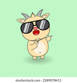 cute cartoon sheep illustration vector design. Eps 10.