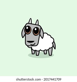 cute cartoon sheep vector illustration for children's book or logo and mascot