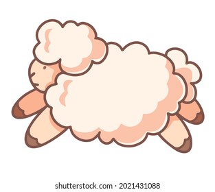 Cute cartoon sheep, vector version