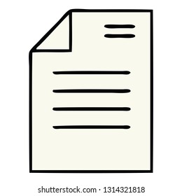 cute cartoon of a sheet of paper