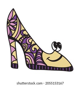 Cute cartoon shoe. Vector illustration