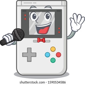 Cute cartoon Singing handheld game Scroll with a microphone