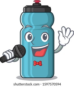 Cute cartoon Singing water bottle Scroll with a microphone