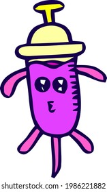 Cute Cartoon Sketch.Medical equipment  with transparent background 