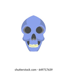 cute cartoon skull in various styles and color