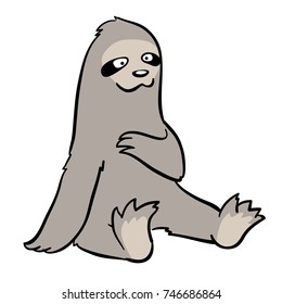 cute cartoon sloth