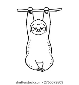 A cute cartoon sloth