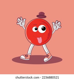 cute cartoon with small hat, vector