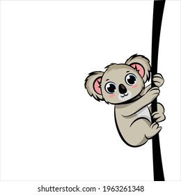VECTOR DE KOALA DE SONRIENTE DE CARICATURA CORTA